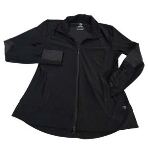 MPG Sport Full Zip Athletic Jacket Black Long Sleeve Size L Women's Performance